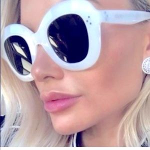 Celine oversized Lola sunglasses white frame